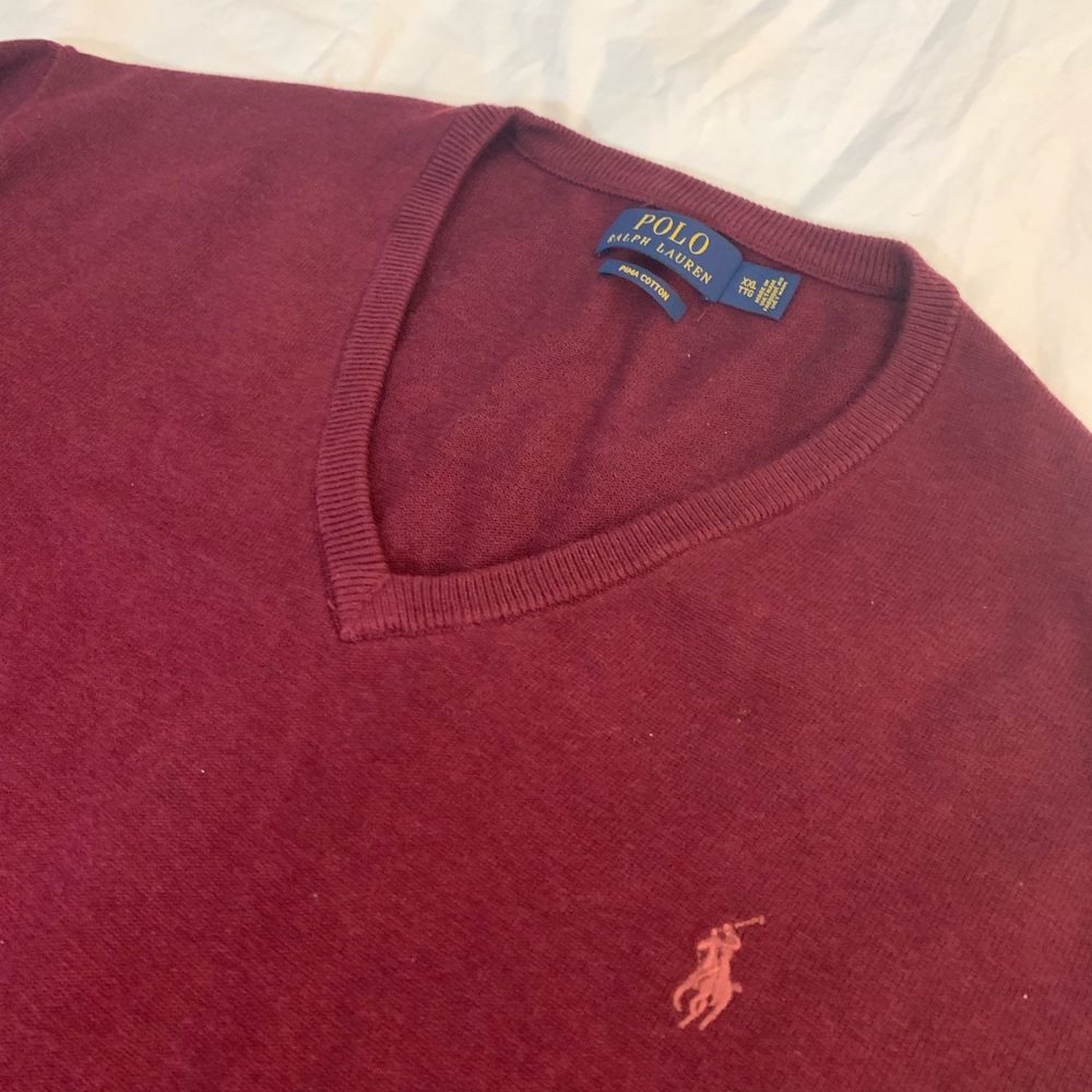 Polo Ralph Lauren Mens XXL pima cotton V-Neck 🍷